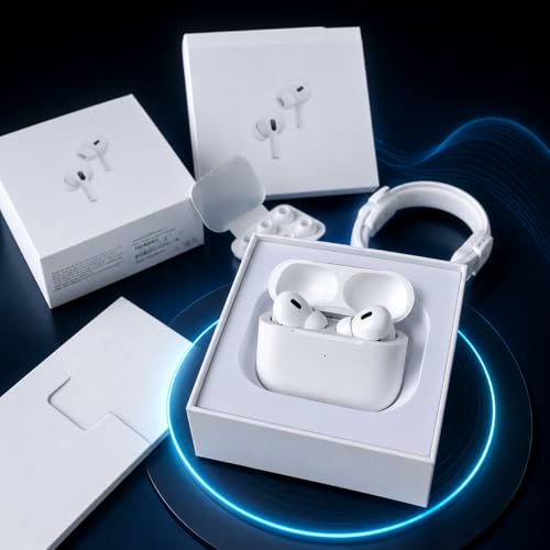 Image of Earbuds Pro 2nd Generation Wireless Earphones with Built-in Microphone, High Bass, Clear Audio, Full Touch Control, Type-C Charging and Wireless Charging Support for iOS and Android