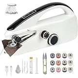 Handheld Sewing Machine for Beginners, Portable Mini Hand Sewing Machine for Quick Stitching, Electric Lightweight Easy to Use, Travel & DIY, Emergency Repairs for Clothes & Fabrics Black
