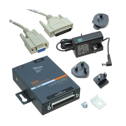 Image of Lantronix UDS1100 /UDS2100 Device Server - 1- or 2-Port Serial-to-Ethernet Device Server, RS-232 /422 /485, 10 /100 Ethernet with 15 kV ESD Protection; UDS2100 Supports PoE - UD1100002-01