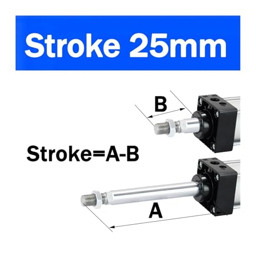 Vérin pneumatique SC50 double effet solution piston Alésage 50mm 25mm