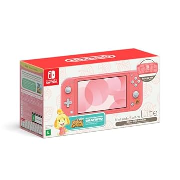 Nintendo Switch Lite Coral - Animal Crossing