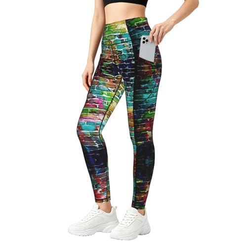 Leggings con bolsillos de estampado original para entrenar en el gimnasio y fitness