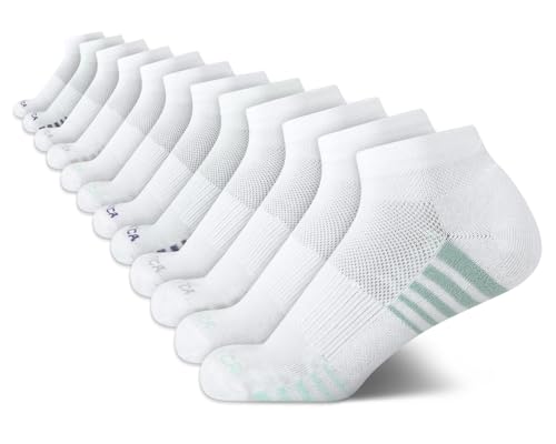 Image of Nautica Women's Quarter Cut Moisture Control Athletic Socks with Cushioned Comfort (12 Pack)
