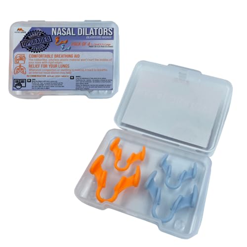 4Pcs Nasal Dilators for Snoring (2 Small, 2 Medium) - Sleep & Breath Aid