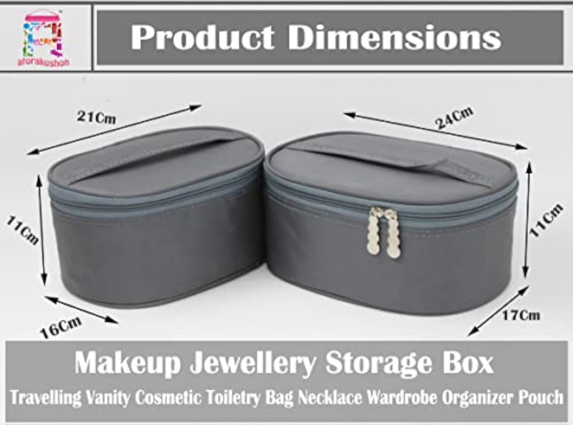 Fabric Makeup & Jewellery Organizer Locker Box Set of 2