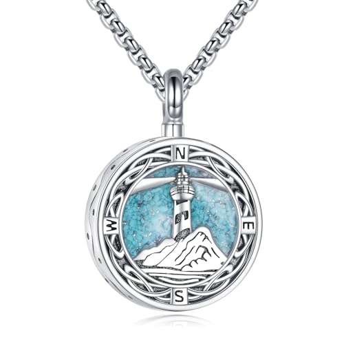 ONEFINITY Urn Necklaces For Ashes Sterling Silver Celtic Knot Cremation Jewelry For Ashes Memory Jewelry For Women Men