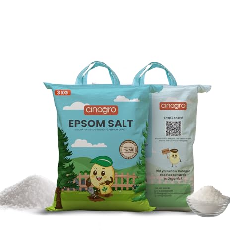 Image of Cinagro Organic Epsom Salt 3 Kg, Magnesium Sulphate Fertilizer For Garden