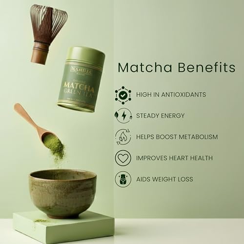 Image of Namhya Matcha Green Tea Powder - 50g | Certified Japanese Origin | 100% Natural, Ceremonial Matcha for Matcha Latte & Smoothies
