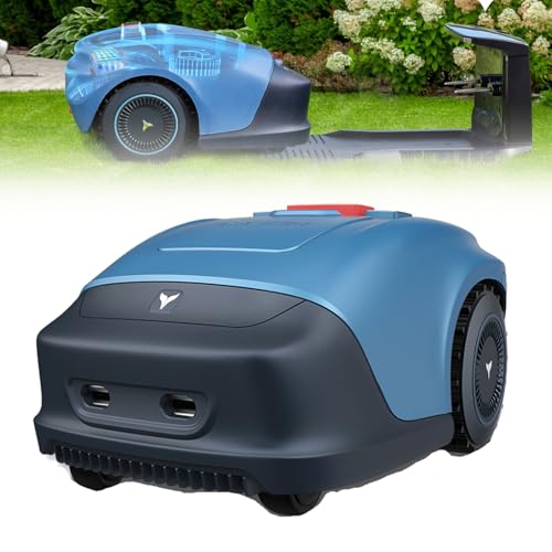 Cortacésped Robot Automático Con Navegación Gps Y Líneas Delimitadoras, Apto Para 1000 Metros Cuadrados De Césped, Recorrido De Corte En Forma De Cuadrícula, Antirrobo Gps, Ipx5, Con Carga Automática