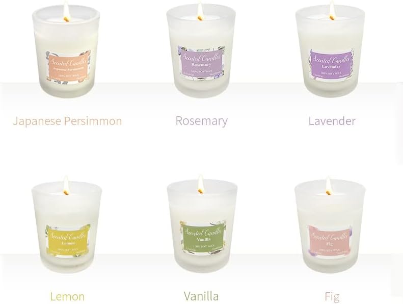 Miniatura 4 de KCVC Velas perfumadas fuertes en tarro de vidrio para mujeres, velas perfumadas fuertes para aromaterapia, velas de cera de soja con aceite