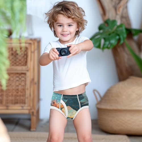 visesunny Boys Potty Training Underwear Floating Lantern Fish Breathe Cotton Briefs Size 2T-8Y for Toddler3