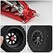 Hobbypark Aluminum 12mm Hex Wheel Hubs(4) & Flanged M4 Lock Nuts(4) Replacement of 1654 3647 for Traxxas 1/10 Slash 4x4 RC Car (Red)