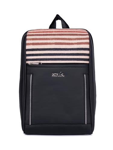 Image of ZOUK Olina Daypack for Women - Convertible Backpack with Laptop & iPad Compartments | Stylish Handcrafted Office & Travel Bag with Water-Resistant Lining & Dual Straps |
