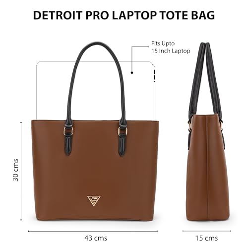 Image of Lavie Signature Women's Detroit Pro Laptop Tote Handbag for Women | Fits Upto 15 Inch Laptop | Laptop Bag for Work | Ladies purse | Stylish Shoulder Bag | Gift For Women