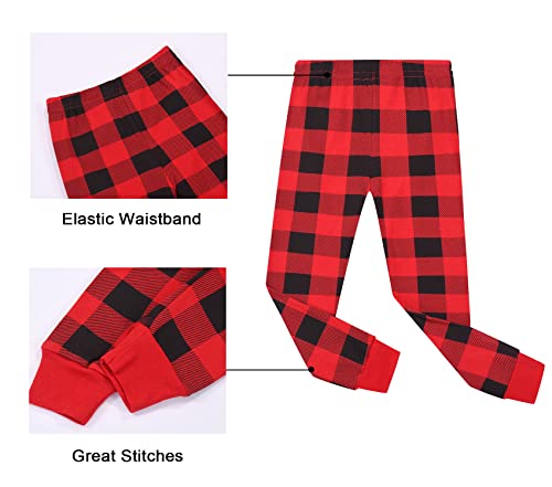 Benaive Boys Christmas Pajamas Kids Xmas Holiday Pjs 100% Cotton, 2-Piece Boys Sleepwear Long Sleeves Set Size 10 - image 6