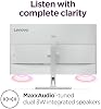 Lenovo L27q-4a - Monitor para uso diario - Pantalla QHD IPS de 27" - Frecuencia de actualización de 100Hz - Altavoces con sintonización MaxxAudio® - VESA MediaSync - 1ms MPRT - Gris nube - soporte inclinable 8