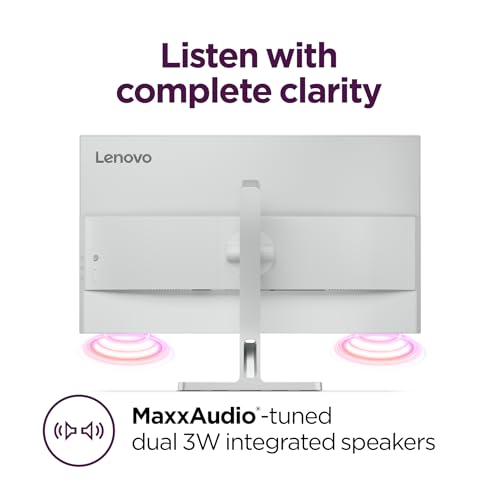 Lenovo L27q-4a - Everyday Monitor - 27" QHD IPS Display - 100Hz Refresh Rate - MaxxAudio® Tuned Speakers - VESA MediaSync - 1ms MPRT - Cloud Grey - Tilt Stand - image 4