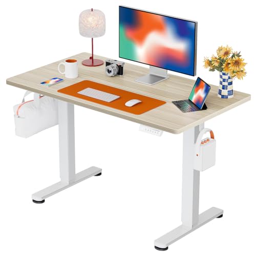 Image of ErGear Height Adjustable Electric Standing Desk, 40 x 24 Inches Sit Stand up Desk, Memory Computer Home Office Desk, Natural