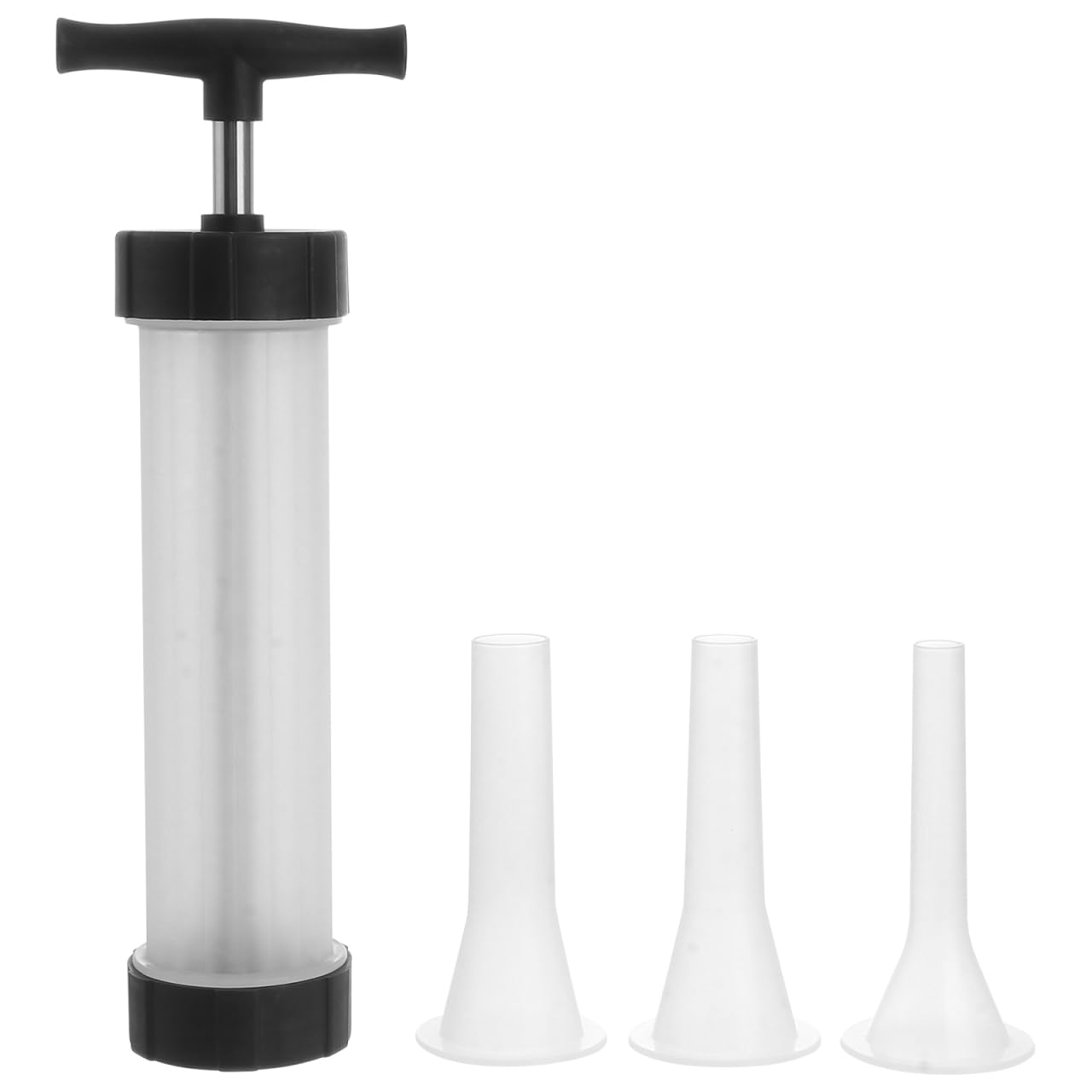 Yardwe Manual Sausage Maker Meat Grinder Stuffer with 3 Tubes for Home, Market, Restaurant