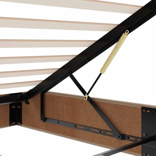 vidaXL Ottoman-Bett ohne Matratze Cappuccino-Braun 90x200cm Kunstleder, Bettrahmen, Bettgestell mit Stauraum, Polsterbett, Bettgestell