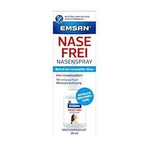 Emsan® Nase frei Nasenspray | Natürlich abschwellend bei akutem Schnupfen | Reinigt die verstopfte Nase auf natürliche…