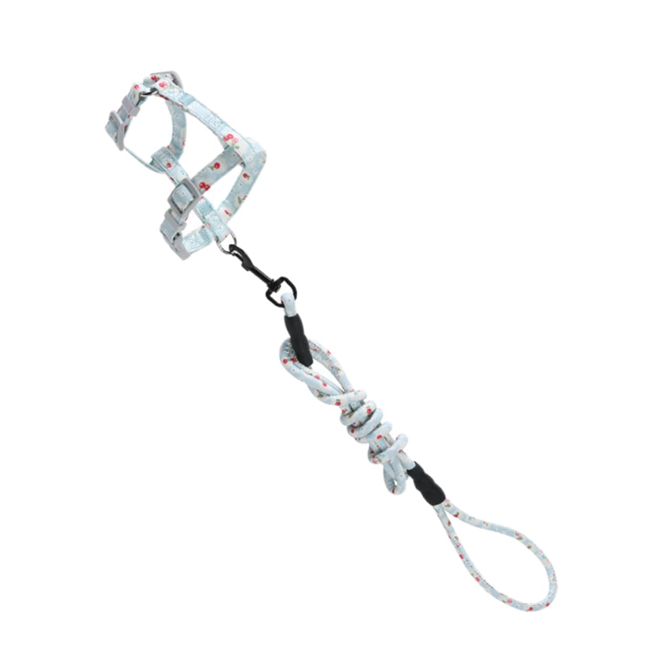 DOITOOL 3stücke Verstellbares Katzen-Geschirr Mit Blütenmuster Bequemer Baumwollgurt Für Katzen Für Und Outdoor-aktivitäten