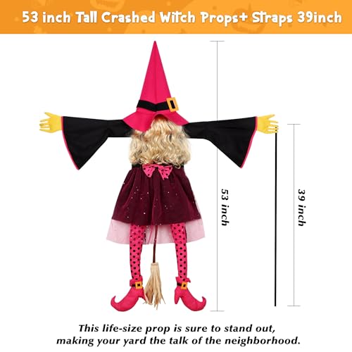 Adorable Crashing Witch Halloween Decoration