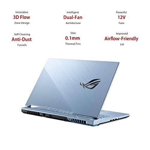 Image of ASUS ROG Strix G G731GT-H7159T 17.3 inch FHD 120Hz Gaming Laptop GTX 1650 4GB Graphics (Core i7-9750H 9th Gen /16GB RAM /1TB NVMe SSD /Windows 10 /One-Zone RGB KB /2.85 Kg), Glacier Blue