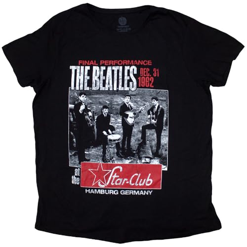 The Beatles Star Club Hamburg Junior Fit T Shirt - Les Beatles, Paul McCartney, John Lennon, RIngo Starr, George Harrison The Beatles Star Club Hamburg Junior Fit T Shirt