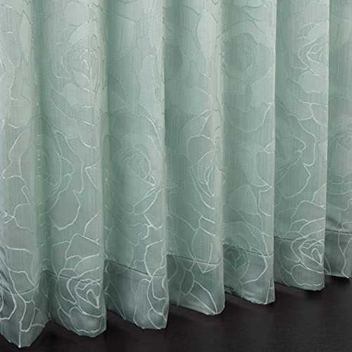 川島織物セルコン プリザー 1.5倍形態安定プリーツ ドレープカーテン 1枚 100×135cm DF1144S B ブルー