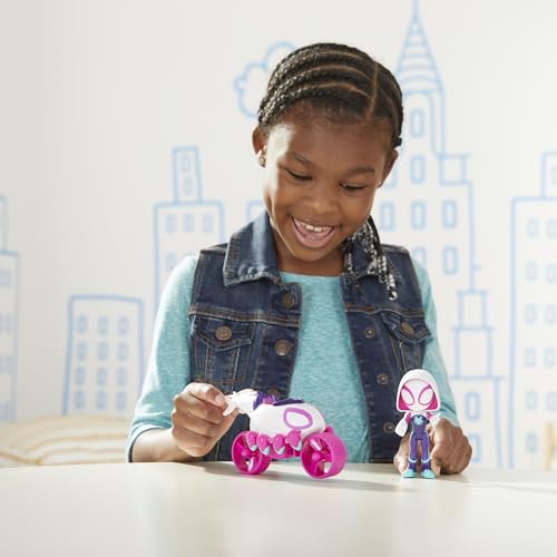 Boneca e Veículo Marvel Spidey and His Amazing Friends - Ghost-Spider e Motocóptero - F1942 - Hasbro