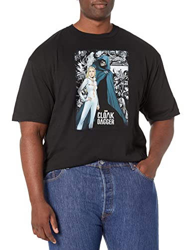 T-Shirt Marvel Cape et dague noir XL vêtement bande dessinée homme grand
