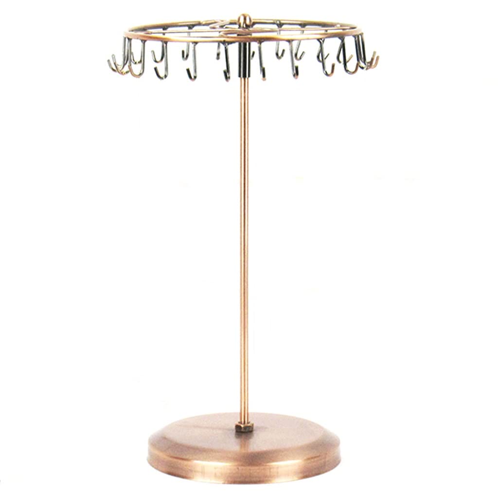 Espositore Girevole Staccabile per Gioielli, Anelli, Orecchini, collane (Grigio 34 * 15 cm)