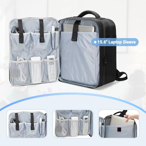 Luxja Beamer Tasche Rucksack, Schwarz