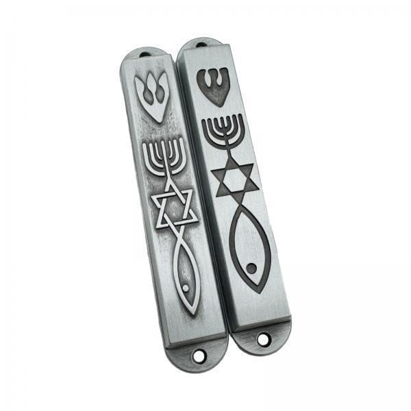 Qianly 4X Elegant Stainless Steel Door Mezuzah Set for Home Decor