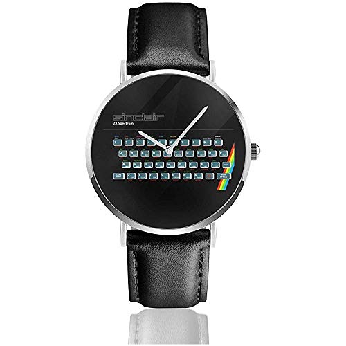 Unisex Business Casual Sinclair Zx Spectrum Spielekonsole Uhren Quarz Leder Uhr