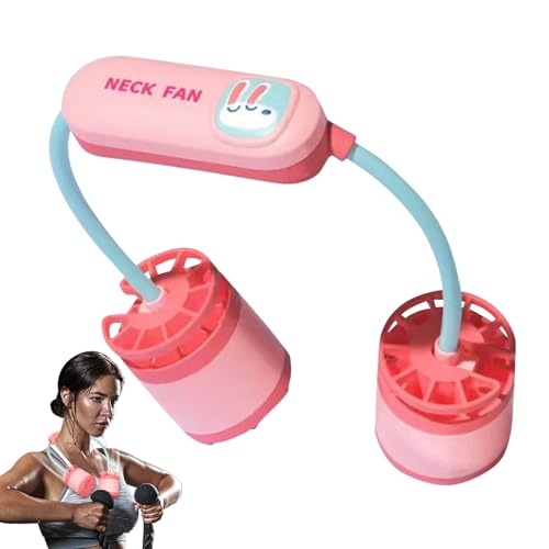Ventilador de cuello portátil sin aspas, 3 velocidades, silencioso, personal para mujeres y hombres, para manos, para viajes, oficina, al aire libre, deportes, lectura, uso laboral