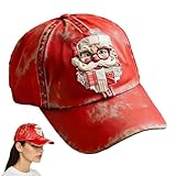 Dayysiuy Weihnachtsmann Druck Baseball Cap Basecap Weihnachten Für Damen Herren Weihnachten Mütze Santa Claus Merry Christmas Cap Rot Für Erwachsene, Für Weihnachtsfeier,Weihnachtsmarkt,