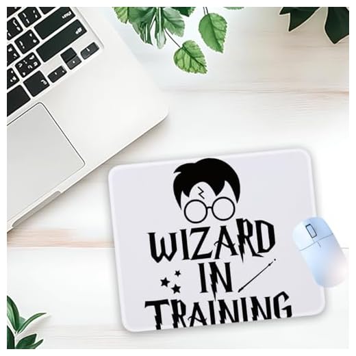 1 Pcs Funny Magic Wizard in Training Non-Slip Rubber Mouse Pad for Home Office Laptop Workspace Gifts for Boys Girls