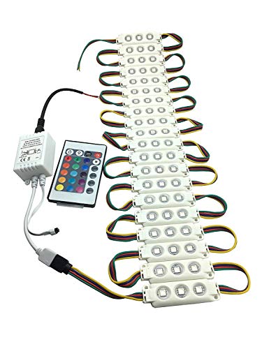 YXHL LED Módulo 12V (5050 RGB kit de módulo) para DIY, Iluminación LED, interior y exterior Impermeable (con control remoto)