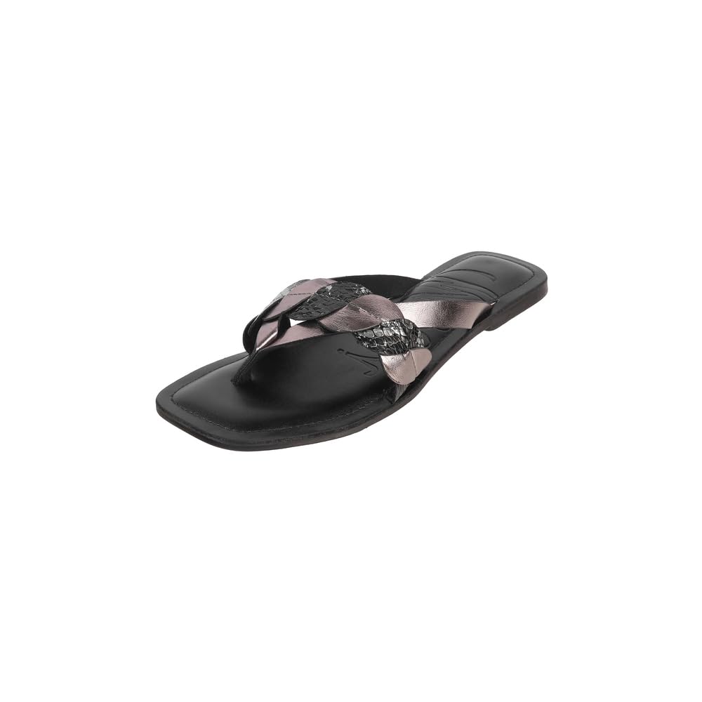 Mochi Women Gun Metal Synthetic Leather Flat Fashion Slip-on UK/4 EU/37 (32-839) (B0D7RVSY6H) Amazon Price History, Amazon Price Tracker