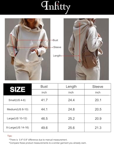 INFITTY Women's Hoodies Casual Long Sleeve Lightweight Sweatshirts Button Collar Loose fit Pullover Tops with Pocket - Image 6