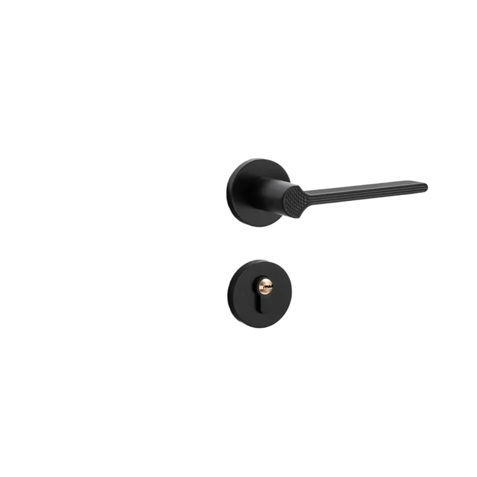 OPTEPYOE Silent Lock Bedroom Door Handle Hardware Accessories(Black)