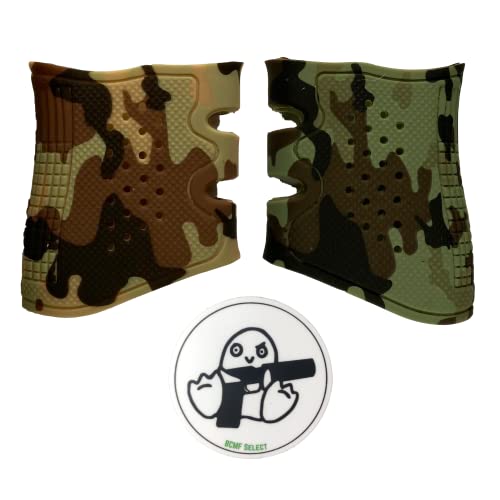 Camo Rubber Pistol Grip Sleeves For Glock 17-48 Standard/Compact Gun Models - Tactical Grips For Glock 43X Accessories & Glock 19 Accessories - 3 Item Glock Grip Sleeve/Handgun Grips Bundle #TOP1