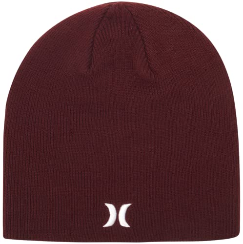 Image of Hurley Mens Beanie Icon Staples Lightweight Winter Hat | Lightweight Classic Loose Knit Fabric Delivers All-Day Warmth and Comfort for Casual Wear, Skiing or Snowboarding