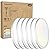 6PACK LED Flush Mount Ceiling Light, 3000K-4000K-6500K & 100W Equivalent Modern Kitchen Recessed Ceiling Lamp 15W 1500Lm 7.5 Inch for Bathroom Closet Laundry Bedroom Hallway, White