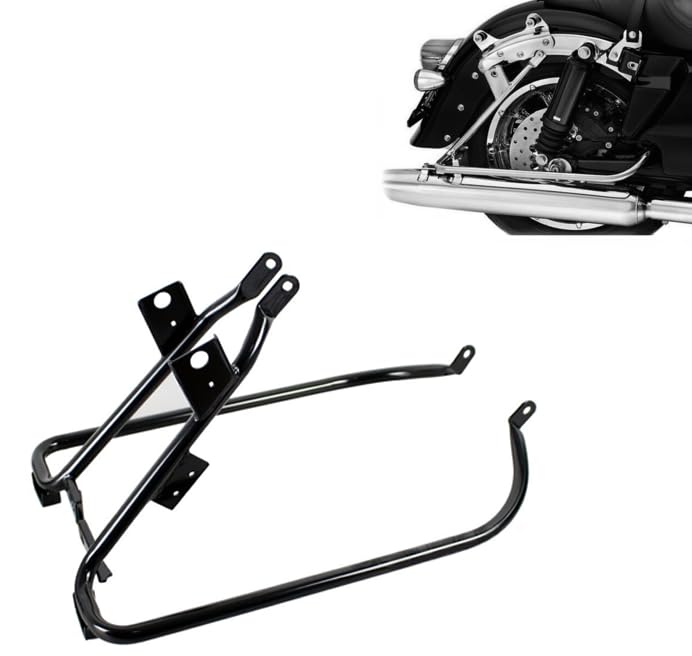 Soporte de acero para alforjas HTTMT 2009-2013 para motos Harley-Davidson Touring (Negro) miniatura 1
