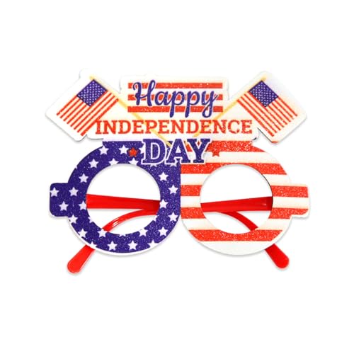 GOLOVENLD Patriotics Felt Glasses Eyewears Decorations Independence Day Party Supplies Colorful Letter Decorations For Outdoor