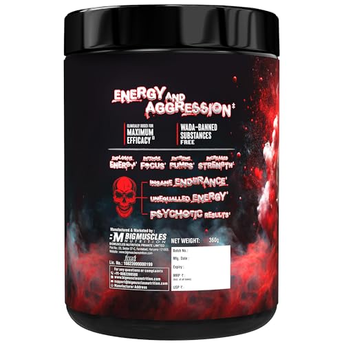 Image of Bigmuscles Nutrition Freak Pre-Workout (60 Servings, Tiger's Blood) | 360g| Powder