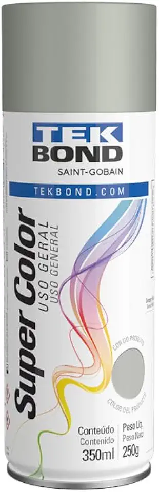 Tinta Spray Alumínio Aerossol TekBond Uso Geral 350ml/250g
